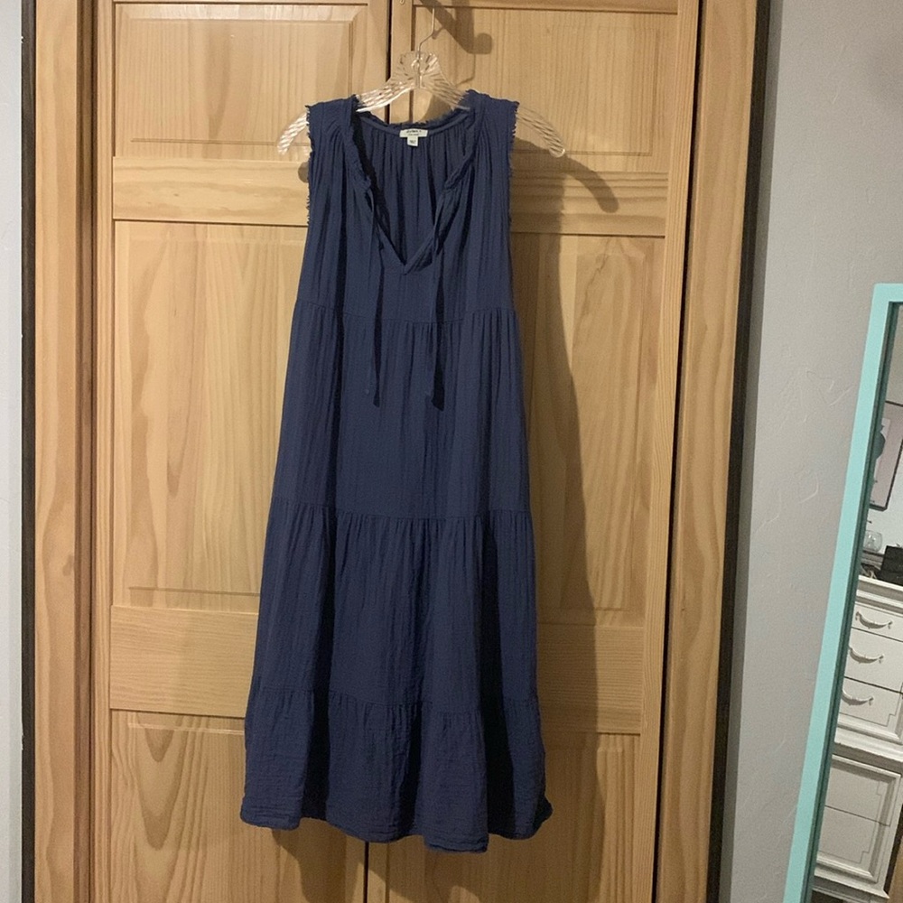 Dylan Blue Tiered Halter Maxi Sundress